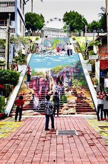 网红阶梯彩绘,创意无限的艺术新潮流